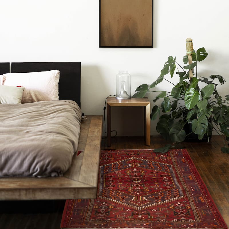 ECARPETGALLERY Hand-knotted Andelz Red Wool Rug - 4'4 x 6'9