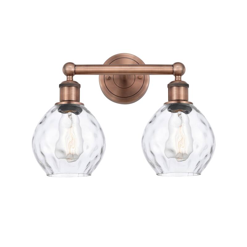 Innovations Lighting 616-2W-11-15 Waverly Vanity Waverly 2 Light 15" - Antique Copper / Clear