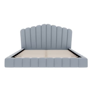 Bed Frame Shell-Shaped Headboard for Bedroom - Bed Bath & Beyond - 43826612