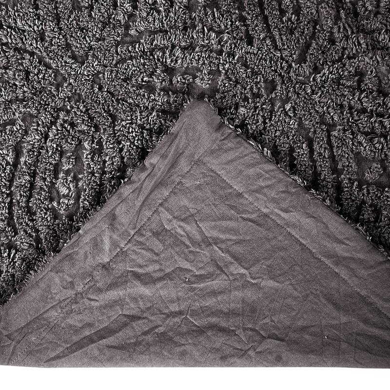 Better Trends Wedding Ring Loop Design Standard Sham 100% Cotton Tufted Machine Washable Tumble Dry