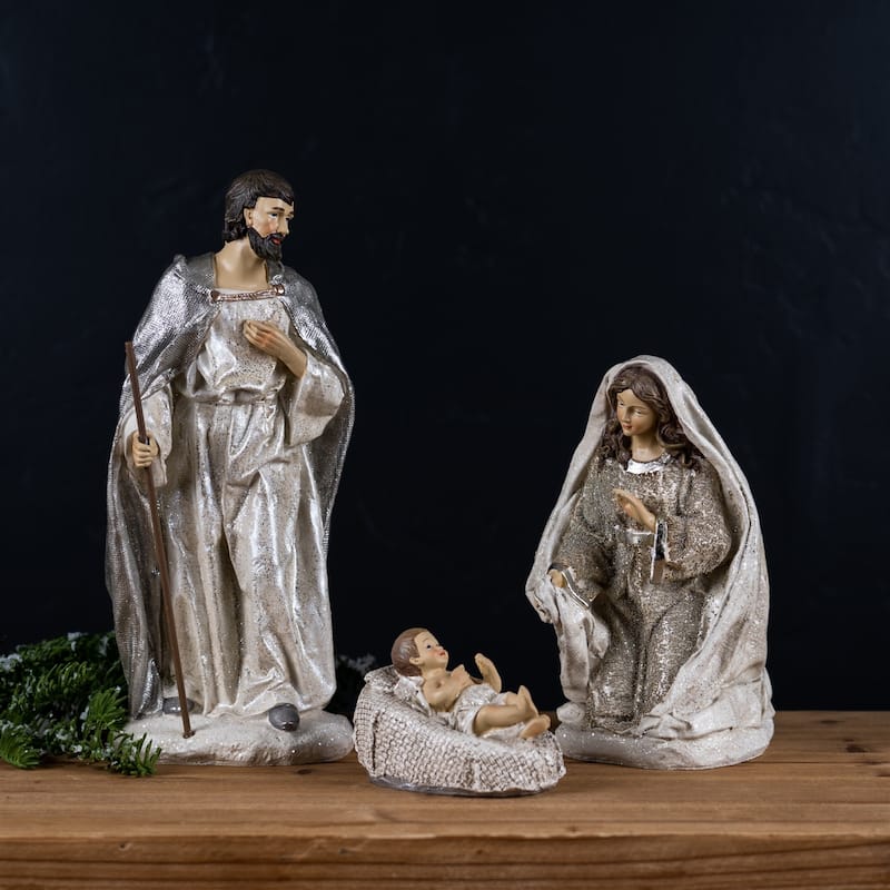 3-Piece Set Holy Family Nativity Christmas Figurines 11.75"