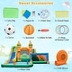 preview thumbnail 9 of 8, Gymax Kids Inflatable Water Slide Park w/680W Blower Basketball Rim