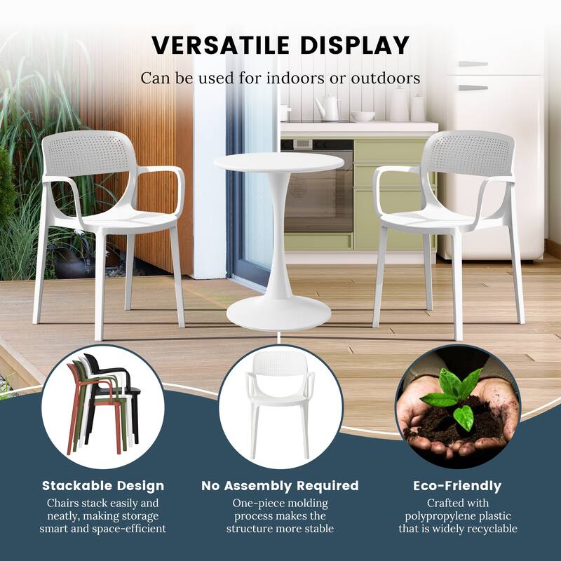 Frond and Form Outdoor Stacking Dining Armchair (Set of 2)