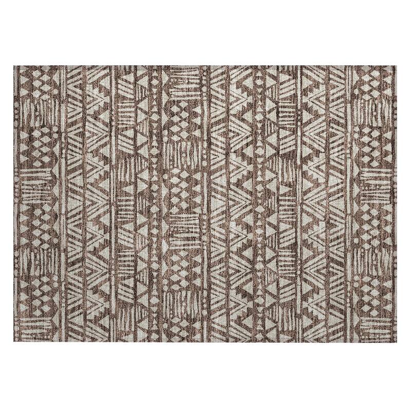 Machine Washable Indoor/ Outdoor Chantille Boho Tribal Rug