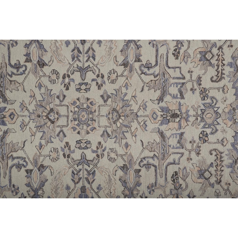 Faris Rustic Farmhouse Rug, Flora/Fauna, Gray/Golden, Accent Rug