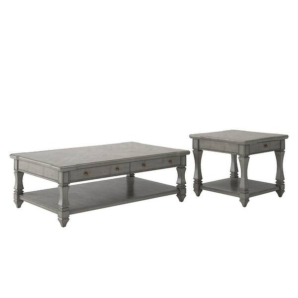 Shop Waverly Coffee Table Or Table Set With Shelf And Drawer By Inspire Q Classic Overstock 29654302 Coffee Table Only Oak