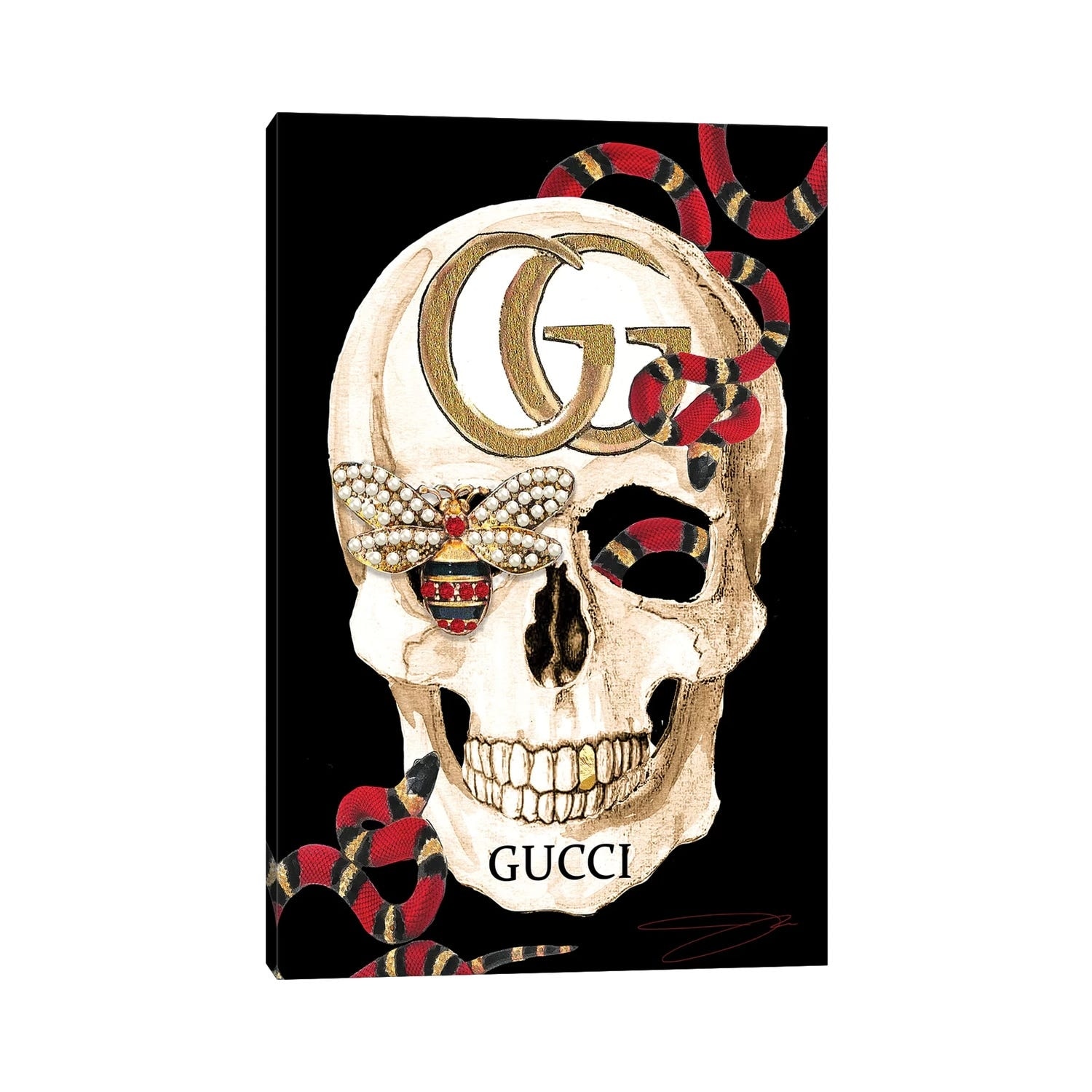 iCanvas undefinedGucci Skull IIundefined by Studio One Gallery-wrapped  Canvas Print - Overstock - 28171798