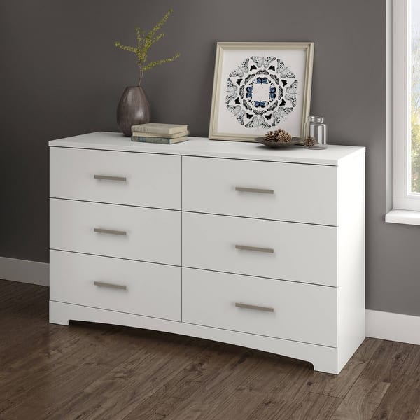 Shop South Shore Contemporary Gramercy 6 Drawer Double Dresser On Sale Overstock 16434348 Pure White