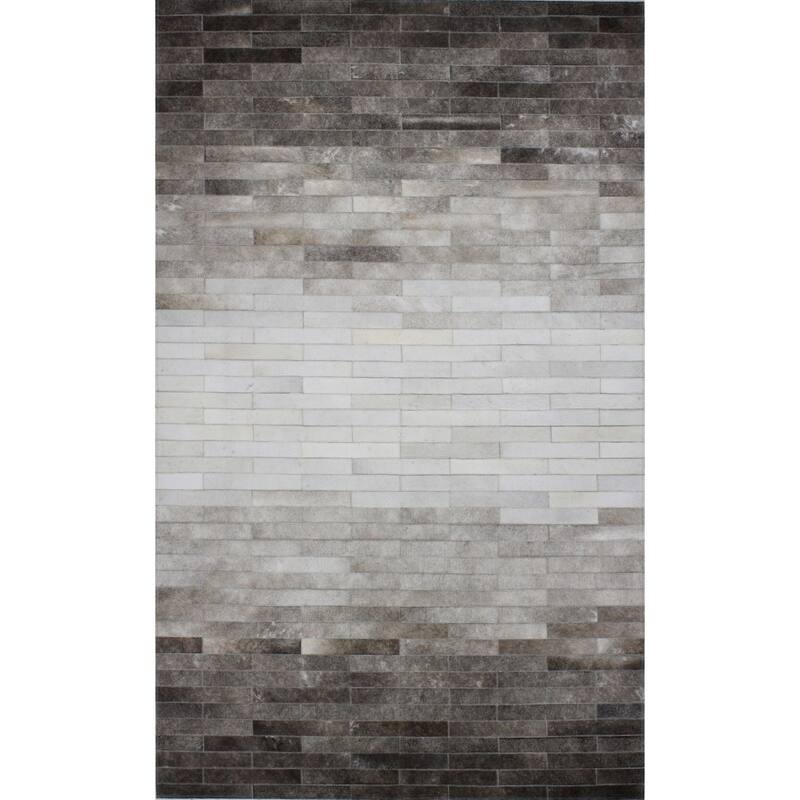 Bashian Julian Contemporary Hand Stitched Area Rug - 4' x 6' - Grey