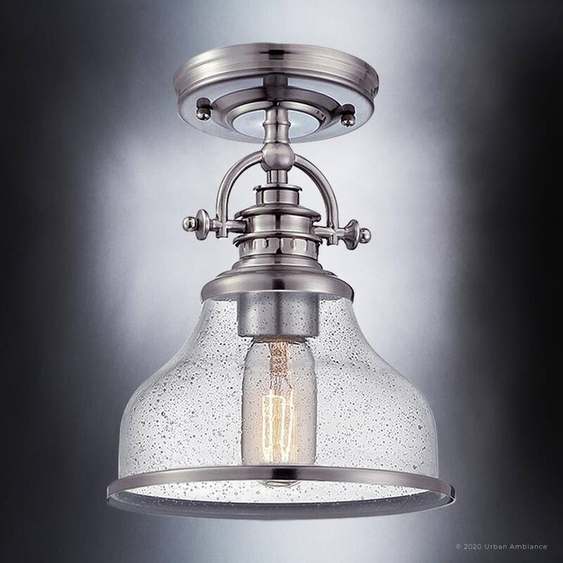 Luxury Traditional Ceiling, 10.5"H x 8"W, with Classic Style, Brushed Nickel, by Urban Ambiance - 10.50"H x 8.00"W x 8.00"Dep