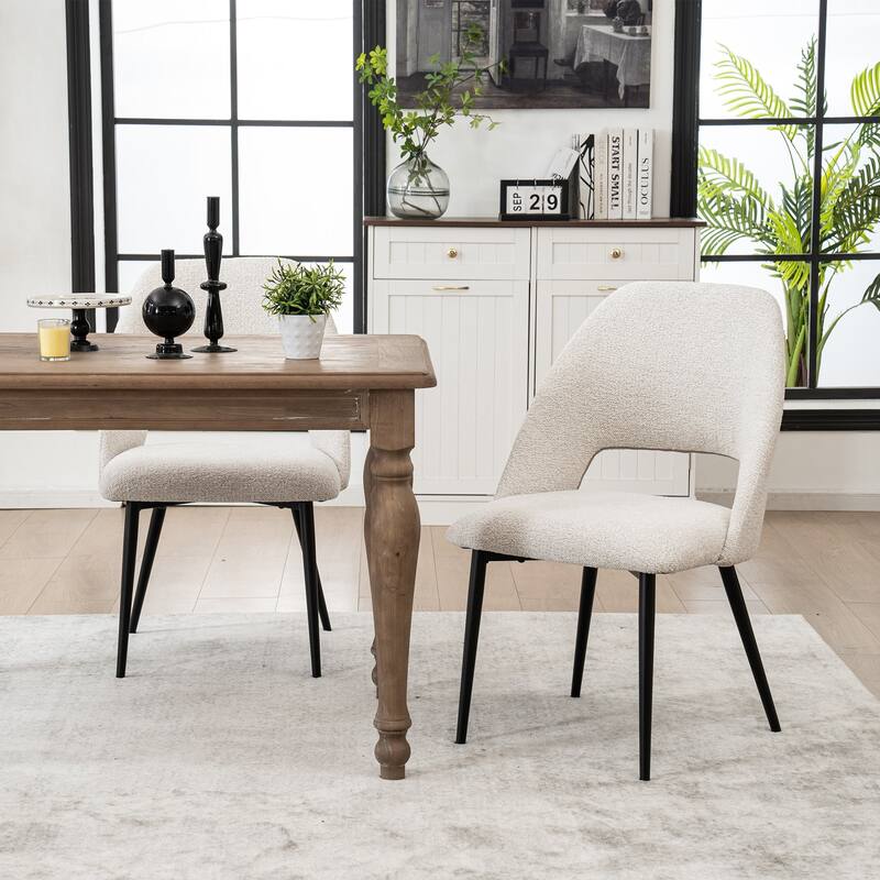 Modern Dining Chairs Set of 2 Armless Chairs 22.83"Wx22.05"Dx34.65" H