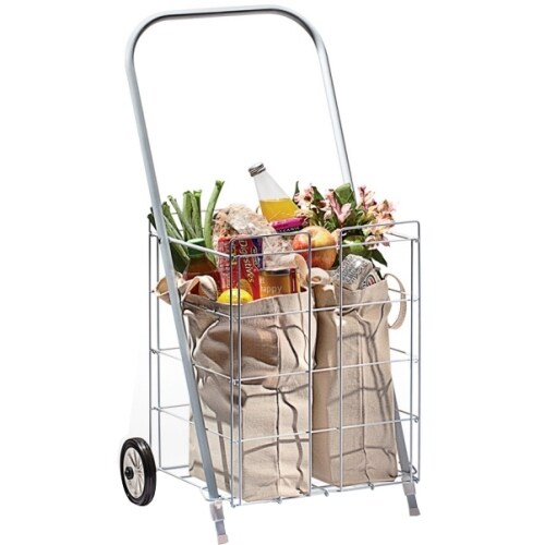 Homz 4672001 Homz 2 Wheel Small Capacity Tote Cart - 2 Casters - 15" Width x 13" Depth x 19" Height - White