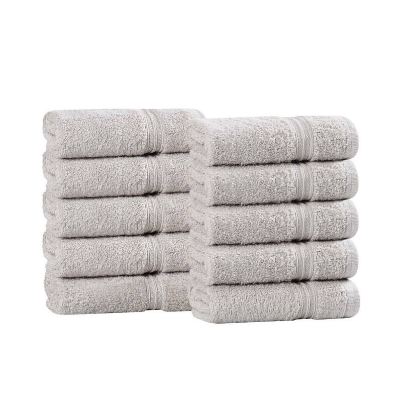 Superior Heritage Egyptian Cotton Absorbent Face Towel Set of 10