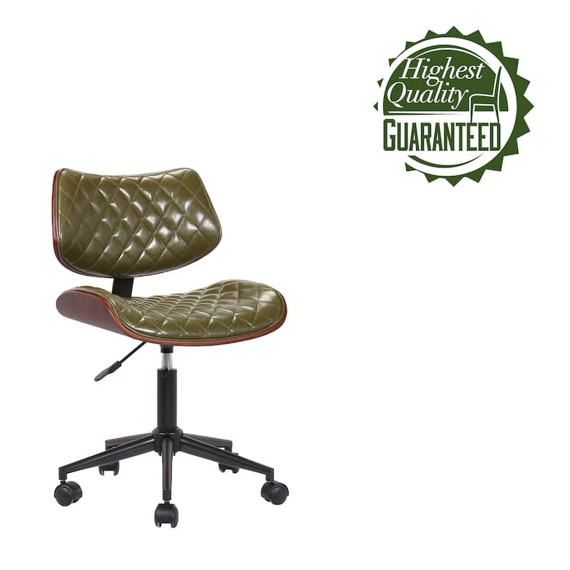 Porthos Home Zara Faux Leather Mid-Century Office Chair