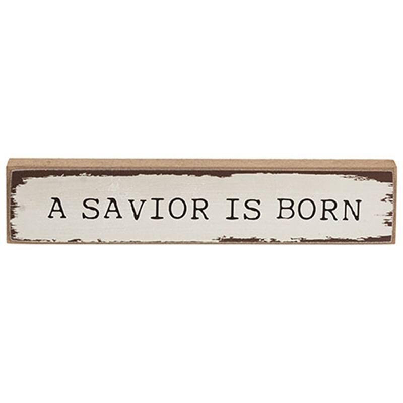 Farmhouse Christmas Mini Stick Peace on Earth Design - 3 Asstd. - 6” x 0.50” x 1”