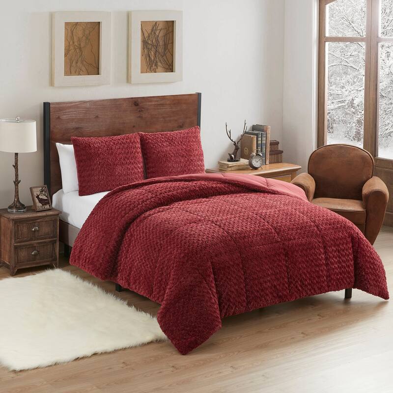 Mika Fake Fur Animal Comforter Set