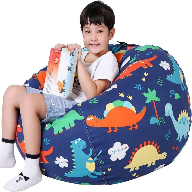 Dinosaur Bean Bag Chair Cover(No Beans) Large - Blue
