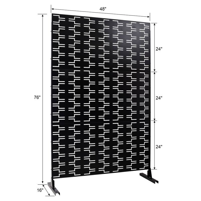 Outdoor & Indoor Freestanding Privacy Screen Privacy Screen 76"H×48"W