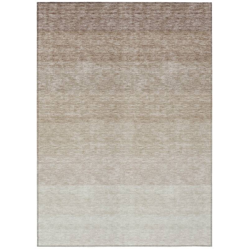 Machine Washable Indoor/ Outdoor Chantille Ombre Solid Rug