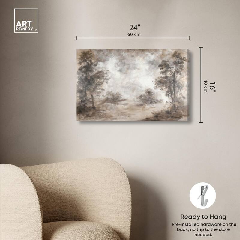 Veiled in Fog Canvas by Art Remedy, Gallery Wrapped