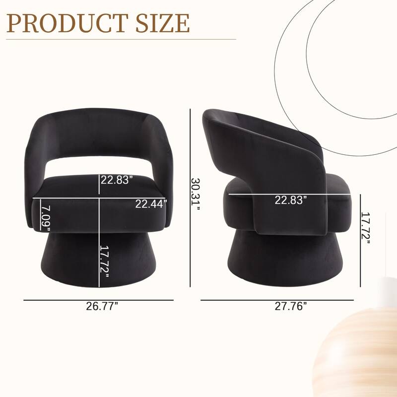 Swivel Barrel Chair Accent Armchair