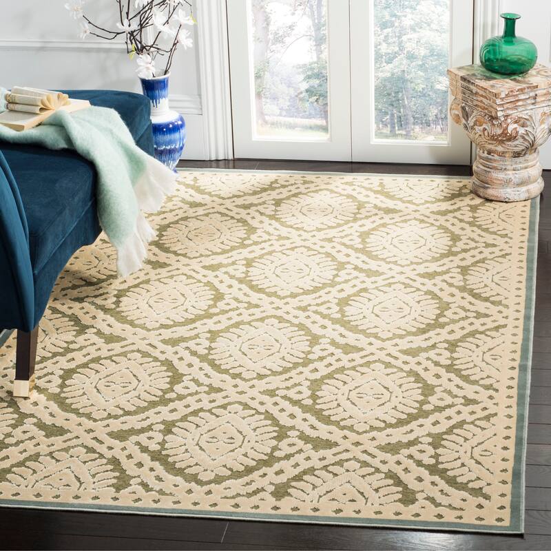 Martha Stewart by SAFAVIEH Handmade Freerkje Viscose Rug - 5'3" x 7'6" - Dill