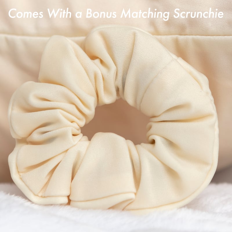 Beauty Pillow Cover Keeps Hair Tangle Free and Bonus Matched Scrunchie