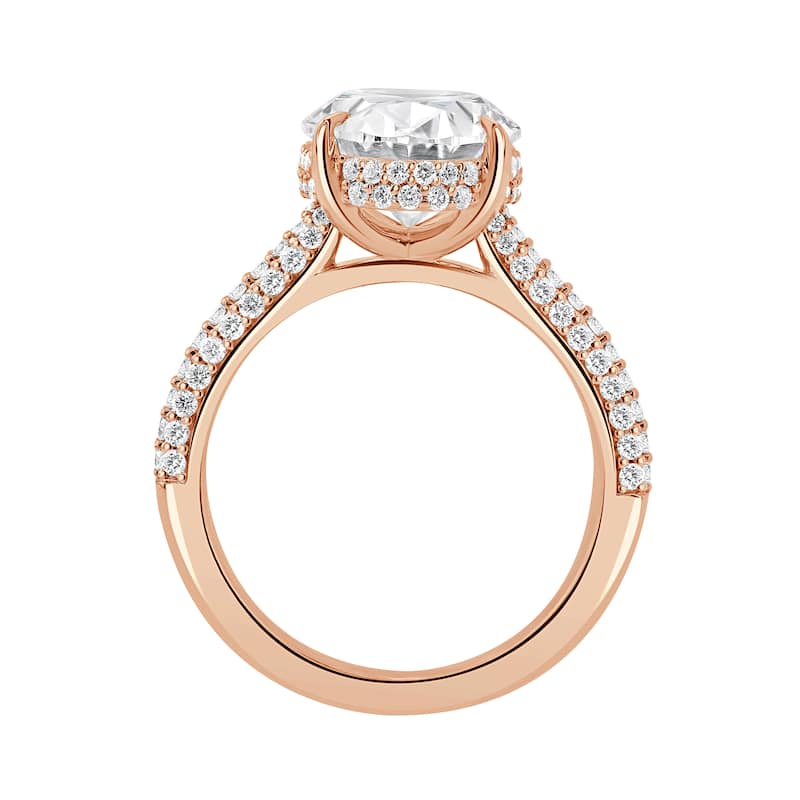 Auriya 14k Gold 5 4/6ctw Oval Double Hidden Halo Diamond Engagement Ring (F-G VS)
