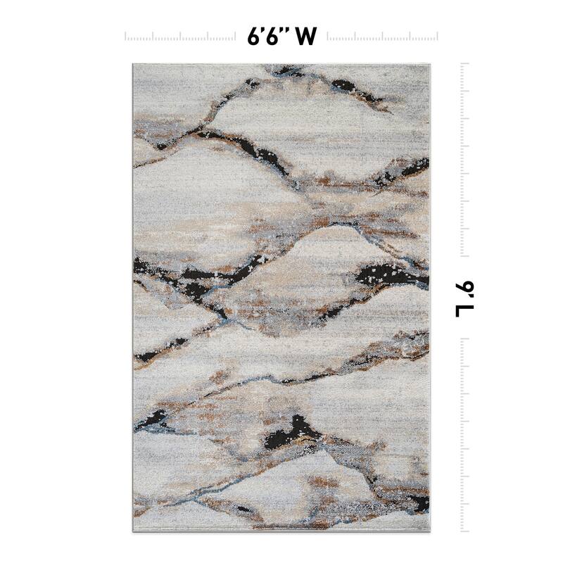 Transitional Horizon Area Rug for Living Room, Bedroom, or Entryway - Family Friendly and Easy to Maintain