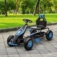 preview thumbnail 8 of 8, Adjustable Kids Pedal Go-Kart with Rubber Wheels and Handbrake - Blue