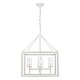 preview thumbnail 4 of 6, Smyth 4-Light Chandelier in Natural White with Clear Glass - 4 Light Chandelier
