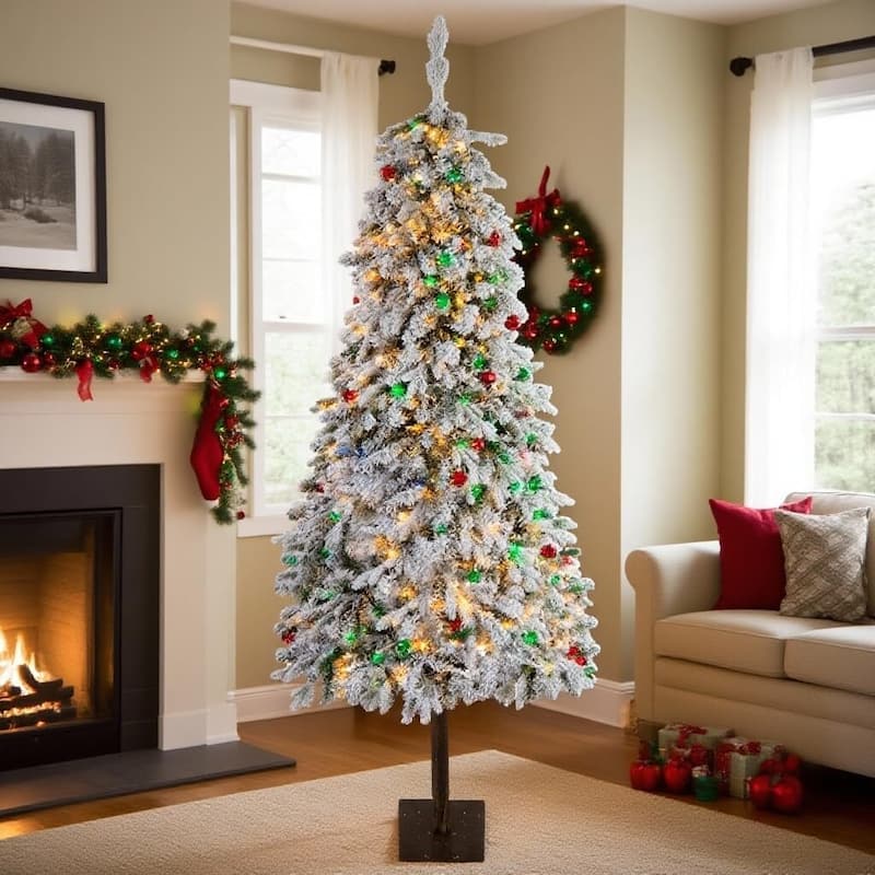 Snow Flocked Xmas Artificial Christmas Tree for Christmas Decor