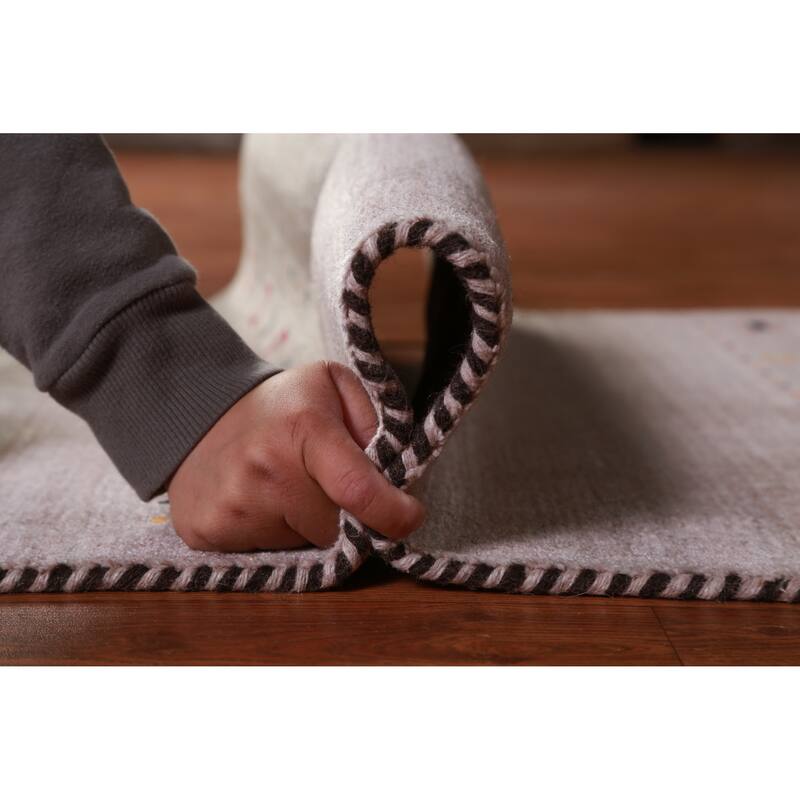 Hand Knotted Oriental 100% Wool Carpet Tribal Animal Pictorial Brown Gabbeh Runner Rug - 9' 10'' X 2' 9''