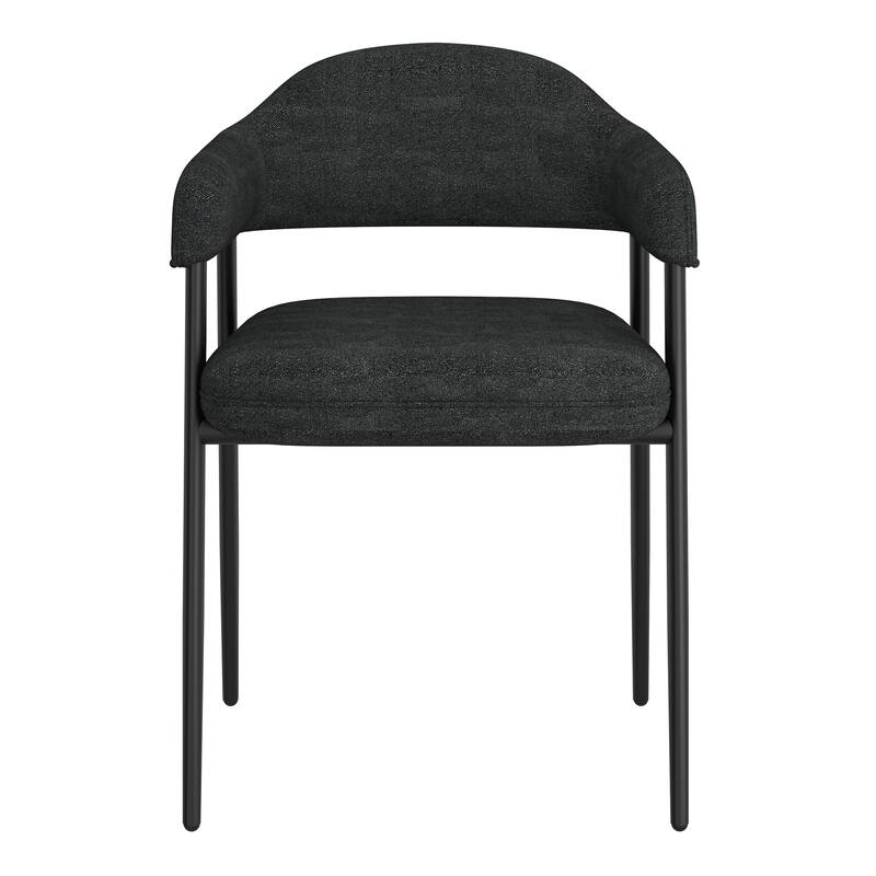 Contemporary Fabric and Metal Dining Chair, Set of 4