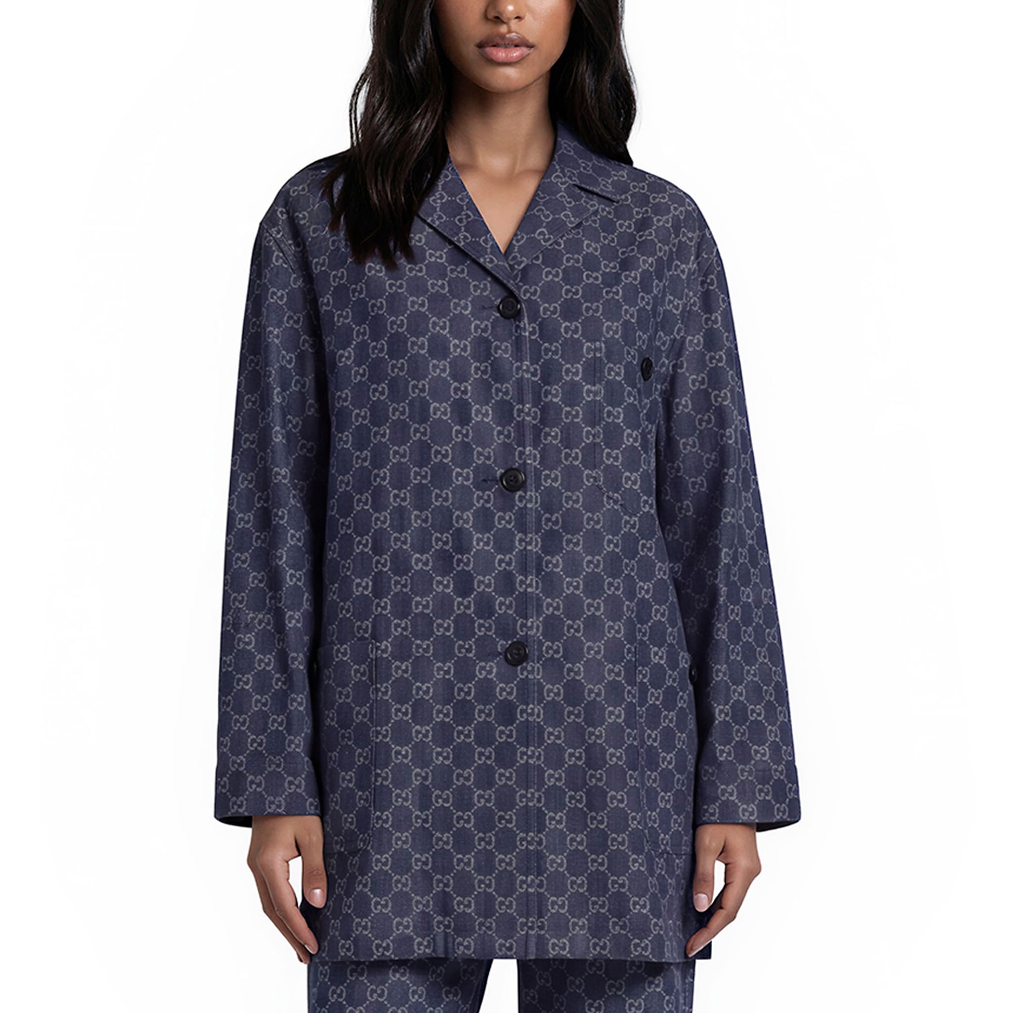 Gucci GG Cotton Denim Jacquard Jacket