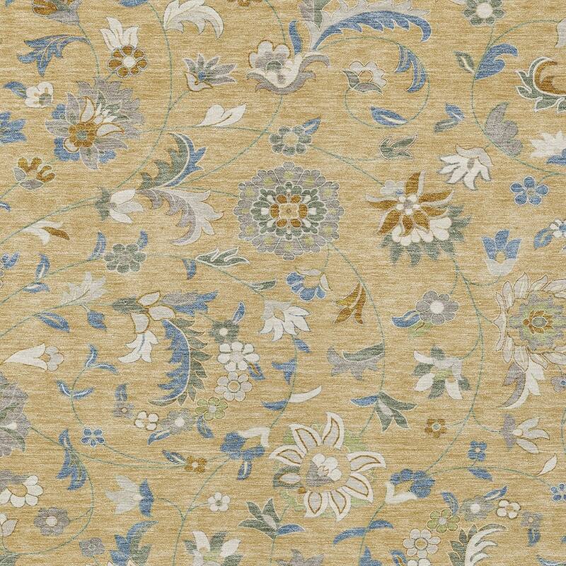 HomeRoots Floral Transitional Rectangle Outdoor Rug