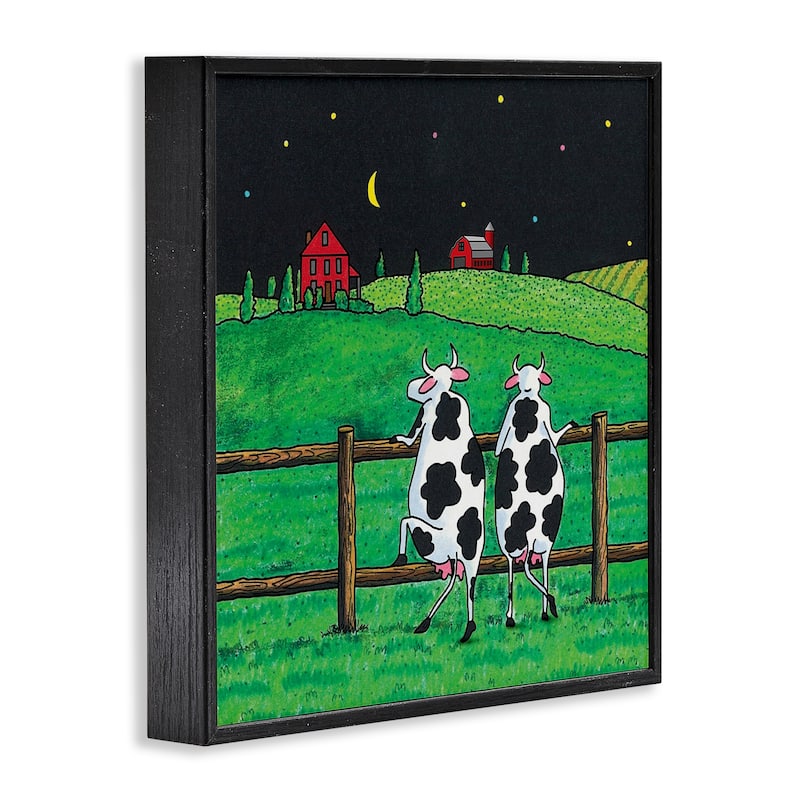 Stupell Girls Night Out Cows Framed Giclee Art Design By Roger Straub