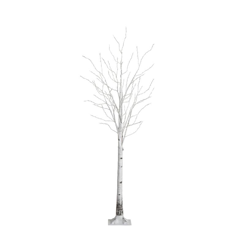 Pre-Lit Birch Artificial Christmas Tree - 7' - Warm White LED Lights