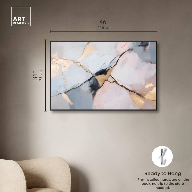 Gilded Veins Canvas by Art Remedy