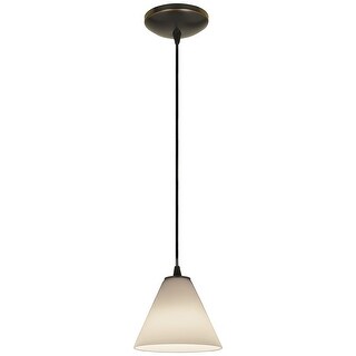 Access Lighting Martini - E26 LED Cord Pendant - Oil Rubbed Bronze Finish - White Glass Shade