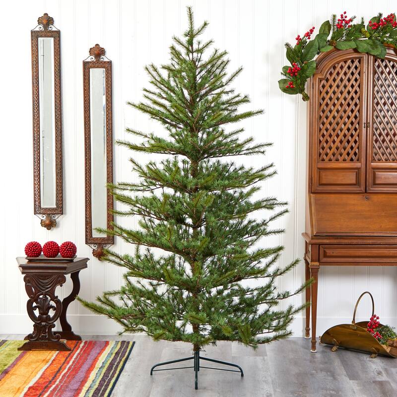 7ft. Pine Artificial Christmas Tree with 374 Branches - Classic Seasonal Holiday X-Mas Display