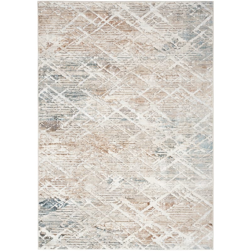 Nourison Glam Indoor Abstract Area Rug - 3' 11" x 5' 11" - Grey - Rectangle
