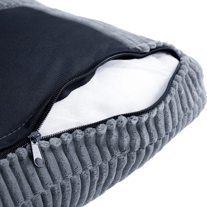 4 Seat Velvet L-Shaped Sofa with Chaise and Padded Corduroy Multi-functional Modern Sectional Couch - 88.18 in.L x 31.5 in.H