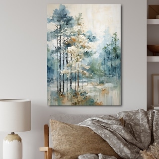 Designart "Pine Tree Enchanted Forest II" Tree Pine Canvas Print - Bed ...