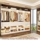 preview thumbnail 17 of 30, 25'' W Freestanding Closet System with 2 Wooden Drawers and Adjustable Shoes Rack and Hanging Rod,Walk-in Closet Organizer