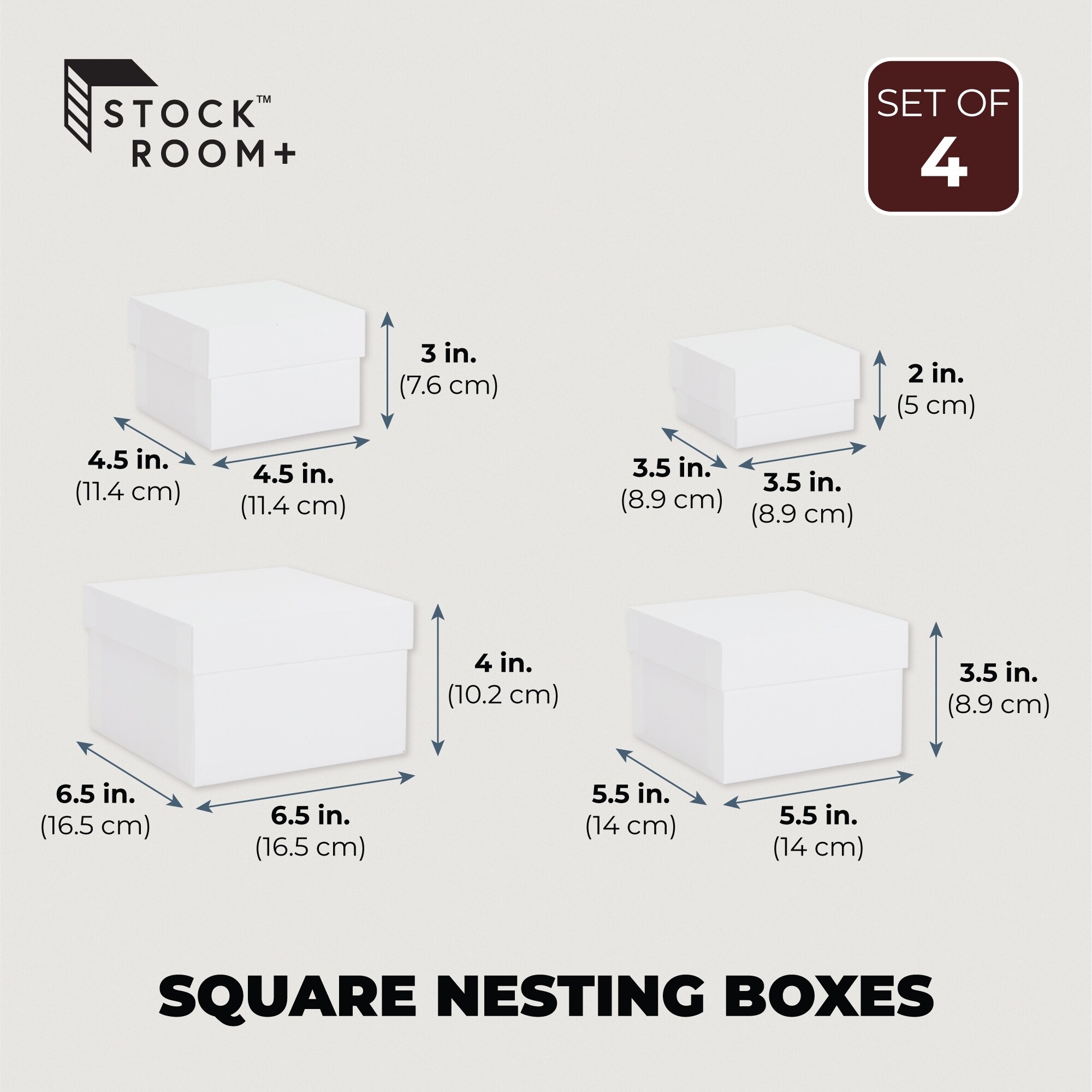  ホワイトBoxed B&B Square 7枚セット Z&K(ゼットアンドケイ) ロングスクエアボックス ホワイト (00-624
