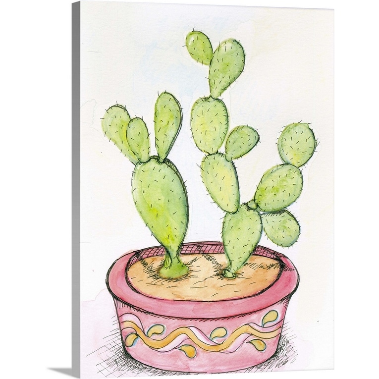 Shop Cactus Canvas Wall Art Free Shipping Today Overstock