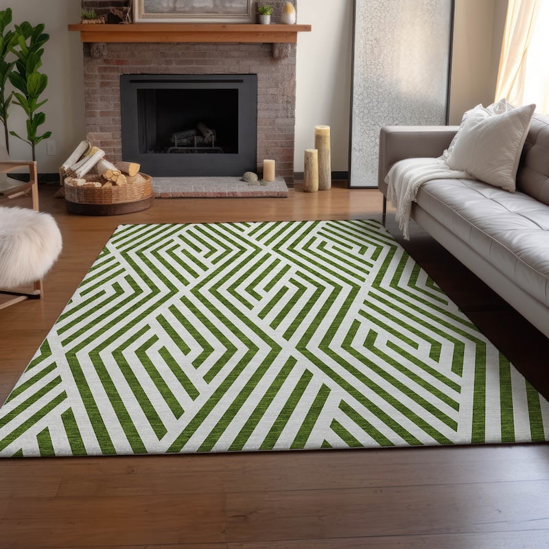 Premium Washable Super Soft Contemporary Geo Mayfield Rug