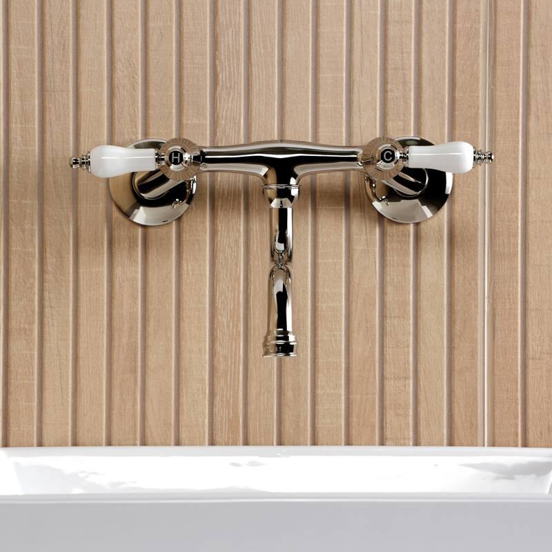 Kingston Brass Kingston Two-Handle 2-Hole Wall Mount Bathroom Faucet
