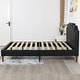 preview thumbnail 7 of 8, Javlergo Faux Leather Upholstered Platform Bed Frame, Full Bed Frame, Mattress Foundation with Wood Slat Support